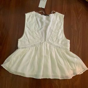 Zara white shirt tank
